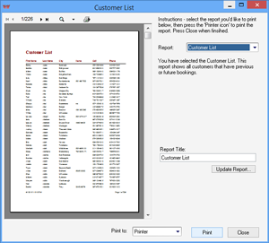 iMagic Hotel Reservation - Reports Screen
